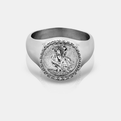 St. Christopher Signet Ring (Silver)
